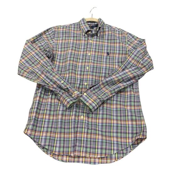Ralph Lauren Mens Plaid Button Up Preppy Resort Country Club Shirt S Office - Picture 6 of 6